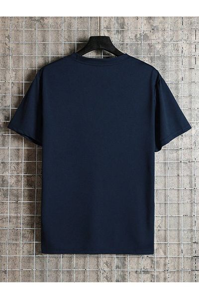 Revasser Unisex Γυναικείο/Ανδρικό αρκουδάκι πολύχρωμο, ειδικά εμπριμέ, βαμβακερό χτενισμένο μπλουζάκι με λαιμόκοψη