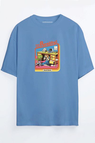Harmandar Hide From Reality Μαύρο - Λευκό Oversize T-shirt