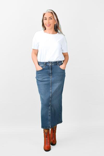 BALİNS Kadın Kalem Kot Etek 2k/6411