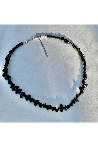 Elifsu Jewelry *جديد* قلادة طويلة بتصميم مرصع بالأحجار اللامعة والأحجار الطبيعية