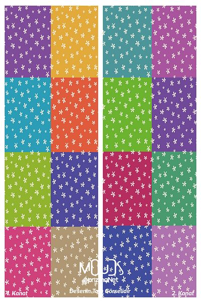 Moud's Parted Floral Patterned Suede Living Room Hall Background Curtain Printed Extrafor Drawstring 2 Sash PRD-1005
