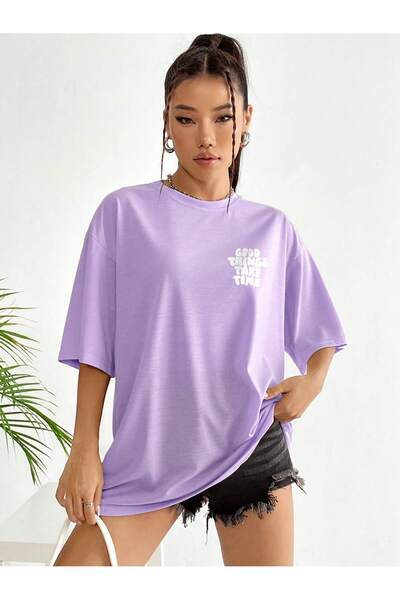 Revasser Unisex Γυναικείο/Ανδρικό GOOD Πολύχρωμο, προσαρμοσμένο εμπριμέ, βαμβακερό χτενισμένο μπλουζάκι με λαιμόκοψη