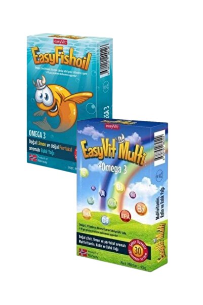 EASYVİT Easyfishoil Omega 3 Çiğnenebilir 30 Jel Tablet Easyvit Multi Omega 3 ...
