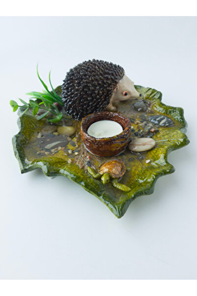 Kare Home Natura Dekoratif Kirpi Tealight Tabak