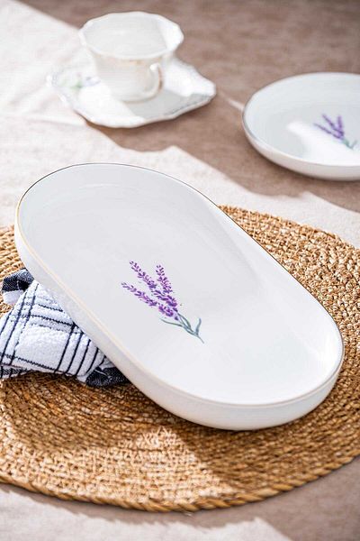 ACAR Soft Royal Porcelain Oval 2-Piece Plate - 27 cm