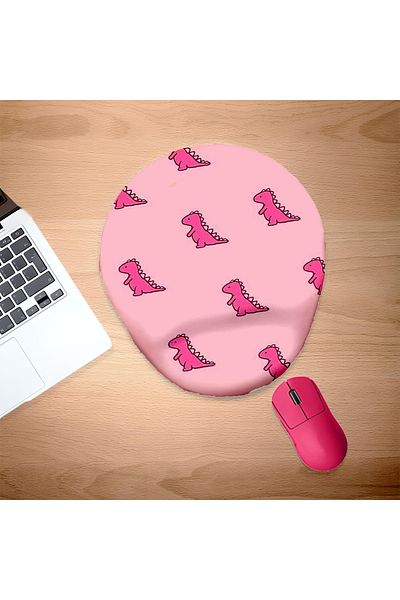 UcuruStore Little Pink Dinosaurs Mouse Pad with Wrist Support