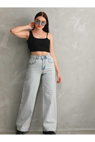 Rich Star بنطلون نسائي أساسي واسع الساق