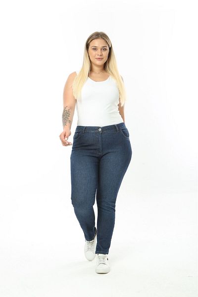 Butik Nilyam Women's Large Size Skinny Leg Trousers 24052