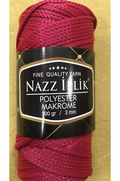 nazziplik NAZZ Φούξια 100 γραμμαρίων Πολυεστέρας Μακραμέ Νήμα Μονό