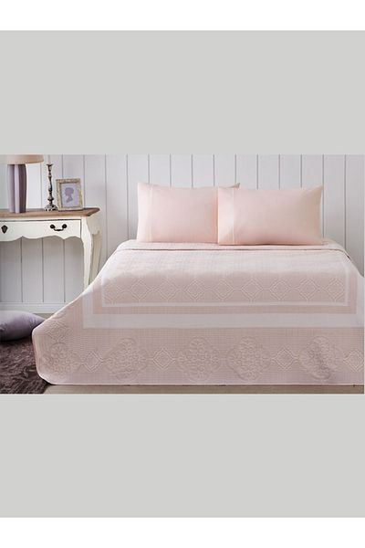 Taç Pique Set Jacquard Brenda Pink Double