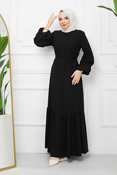 SARİAL GİYİM NEW SEASON RABIA FABRIC POUCH STYLISH DESIGN YOUTH FERACE DRESS ...