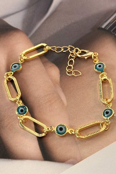 Trendy Butik سوار عين الشر مع سلسلة حبل