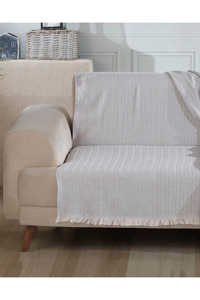Lux Touch Husa de canapea din bumbac gri Vera - 200x220cm Canapea Canapea Pat Divan Fotoliu