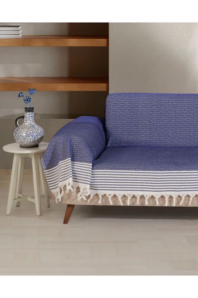 Lux Touch Μπλε Navy Blue Κάλυμμα Καναπέ Κάλυμμα Καναπέ Πολυμηλιακό 180 X 300 cm Κάλυμμα καναπέ-κρεβάτι Oversize