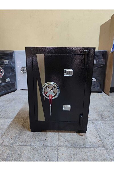 ömer faruk 65 CM GOLD ÇİZGİLİ SİYAH ANAHTARLI ÇELİK PARA KASASI