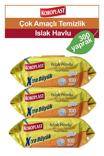 Koroplast Multi-Purpose Wet Cleaning Towel Fresh Scented 300 pieces