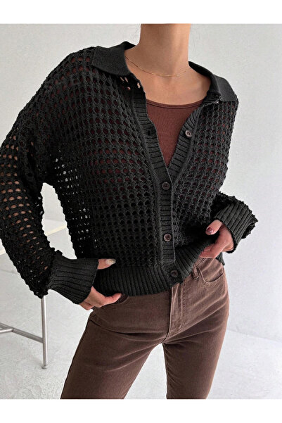 Dier Moda Jachetă de damă Dier Moda cu nasturi din plasă 9003