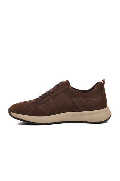 AYAKMOD 232240-1 Ανδρικά παπούτσια casual από γνήσιο δέρμα Nubuck καφέ