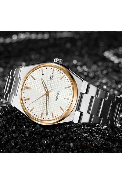Markasepeti Classic Luxury Design Men's Wristwatch with Calendar Detail
