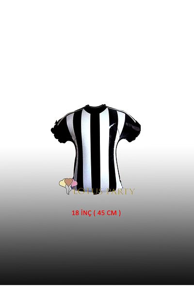 LOTUS PARTY Black and White Jersey Foil Balloon - Foil Balloon - Black and White Party Supplies 2 Pieces