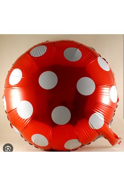 Deniz Party Store RED DOTED Foil Balloon 18 INCH 45 CM 1 PIECE