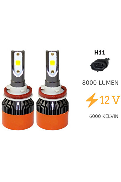 HMNL H11 Led Xenon (ZENON) Far 48 Watt 12 Volt 8000L 6000K LAAM92CARTEX