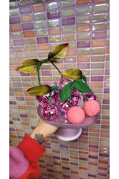 Orta Boy Disko Süs Kirazı 7 cm (M)