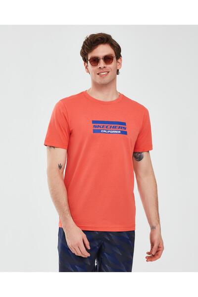 SKECHERS M Short Sleeve Erkek Tişört S241056-600 Kırmızı