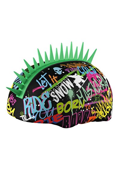 Maskara Extreme MOHAWK KASK KILIFI, DEĞİŞTİRİLEBİLİR PLASTİK MOHAWK AKSESUARLI Snowboard Kayak Bisiklet Kask Kılıfı