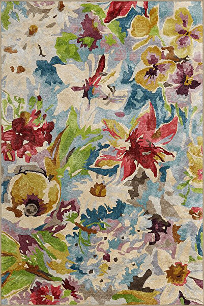 Rugs Modern Halı Floral Çiçekl Desenli Renkli Modern Dekoratif Halı 4396
