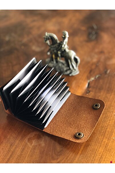 overcraft Kişiselleştirilebilir HAKİKİ DERİ Unisex Akordiyon 10 Bölmeli  Kred...