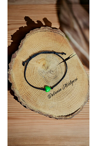 Butenin Atölyesi سوار محظوظ بخيط أسود على شكل قلب، حبل قابل للتعديل