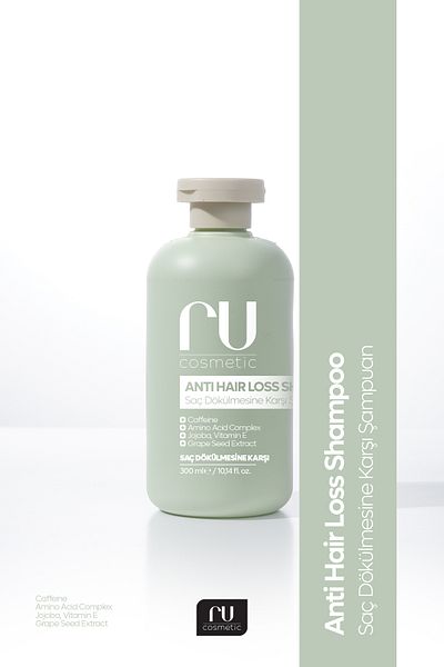 ru cosmetic Shampoo with Caffeine and Aminoacid Complex - Hair Loss, Grape Treat, Jojoba Vitamin-E 300 ml