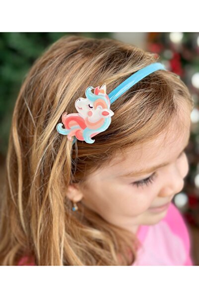 QUEEN AKSESUAR Тюркоазено синьо внесен 3D декоративен еднорог корона - неплъз...