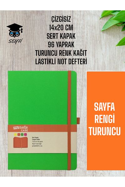 Mynote RIBBED 14x20 CM HARD COVER 96 SHEETS CREAM COLOR PAPER RUBBERED NOTEBOOK