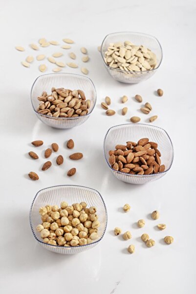 Depa Baroque Acrylic 4-Piece Small Bowl Set - Transparent Square, Snack Bowl, Presentation and Catering Effect (Not Glass)