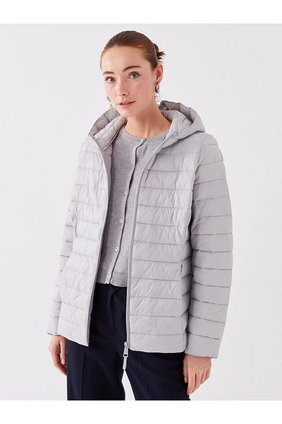 LC Waikiki Women's Hooded Plain Puffer Coat