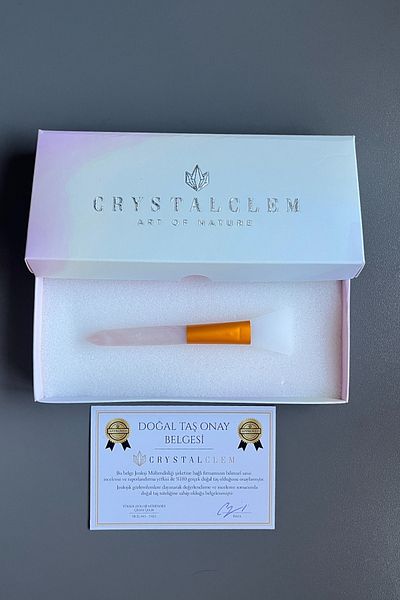 Crystalclem Natural Stone Mask Brush - Pink Quartz