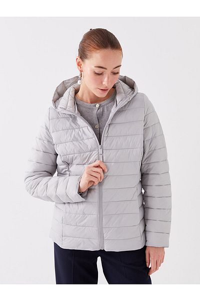 LC Waikiki Women's Hooded Plain Puffer Coat