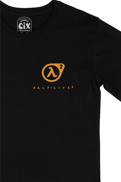 Cix Μαύρο μπλουζάκι Half Life 2 Pocket με σχέδιο λογότυπου