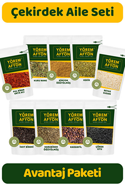 Gülçehre Yörem Afyon Yörelerine Özgü Çekirdek Aile Baharat Seti | 783Gr.