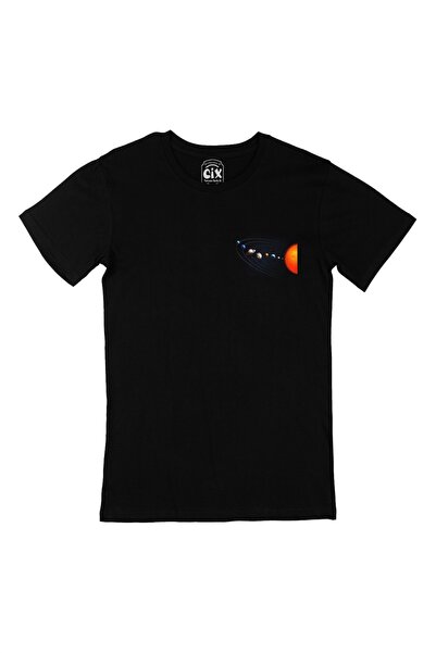 Cix Black T-Shirt with Galaxy Design Pocket Logo Design
