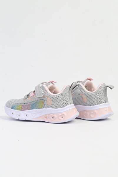 Benetton Gray Lighted Children's Sneakers - BNI-10124