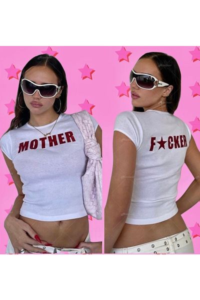 Köstebek Mother F*cker Crop T-Shirt