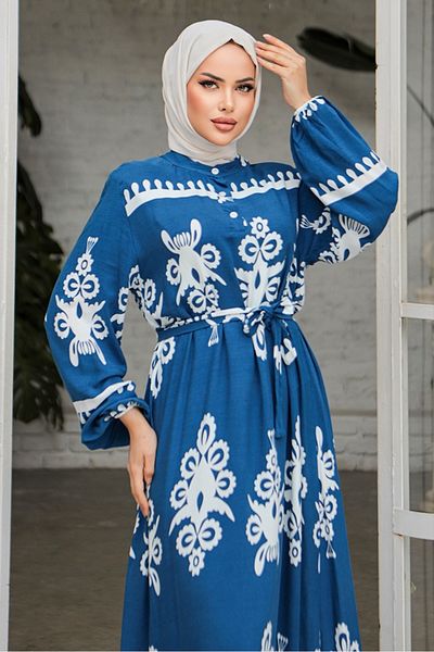 Bestenur Φόρεμα Edvil Indigo Viscose 846