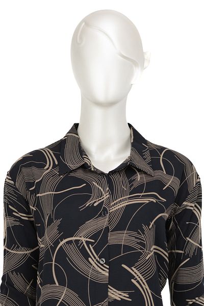 Oppland Cămașă clasică pentru mama, 100% bumbac, pentru femei, cu model elegant, cu mânecă lungă, nasturi, croială relaxată, potrivire completă