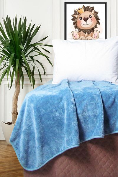 Mislina Home Tiny Wellsoft Baby - Kids Blanket Indigo Blue 100x150 Cm