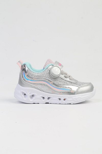Benetton ® Imported Gray Lighted Children's Sneakers - BNI-10131