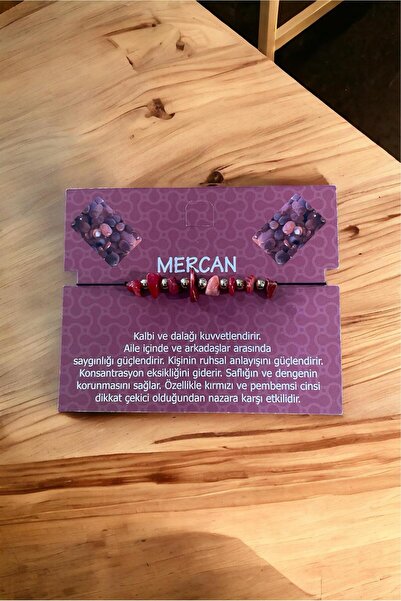 GÜZELYÜZ AVM Doğal Taş Bileklik Mercan Bileklik