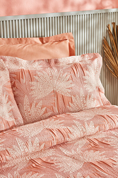 Karaca Home Reilla Çift Kişilik Yatak Örtüsü Pudra